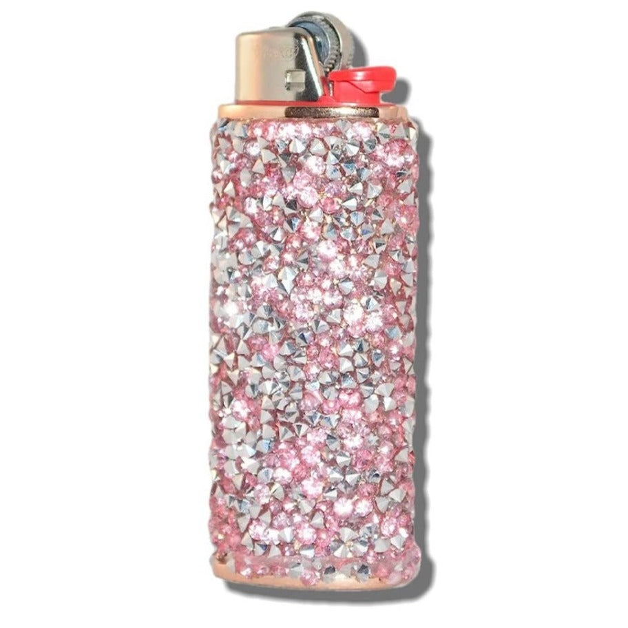 Gold Rhinestone Lighter Case